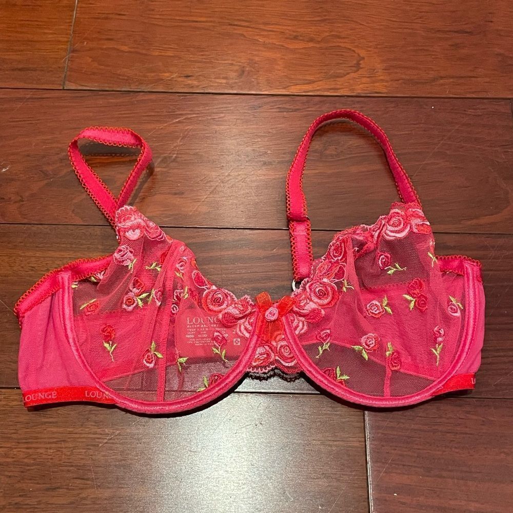 Lounge floral pink bra